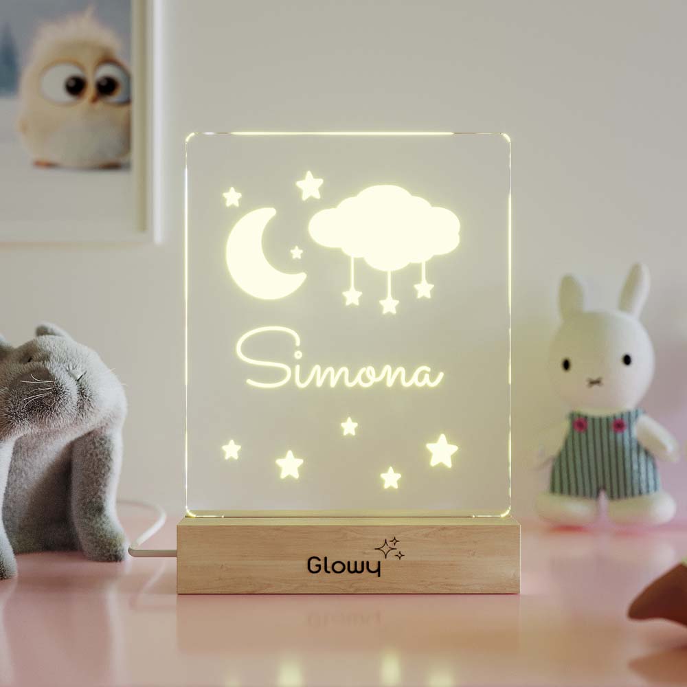 Glowy™ Natlampe - Måne og himmel