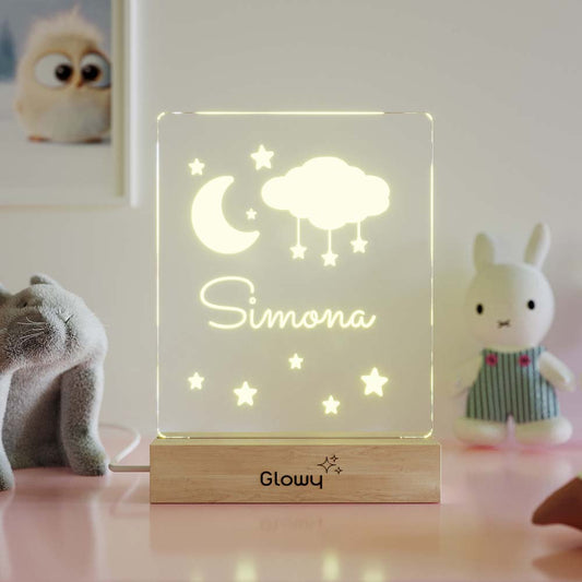 Glowy™ Natlampe - Måne og himmel