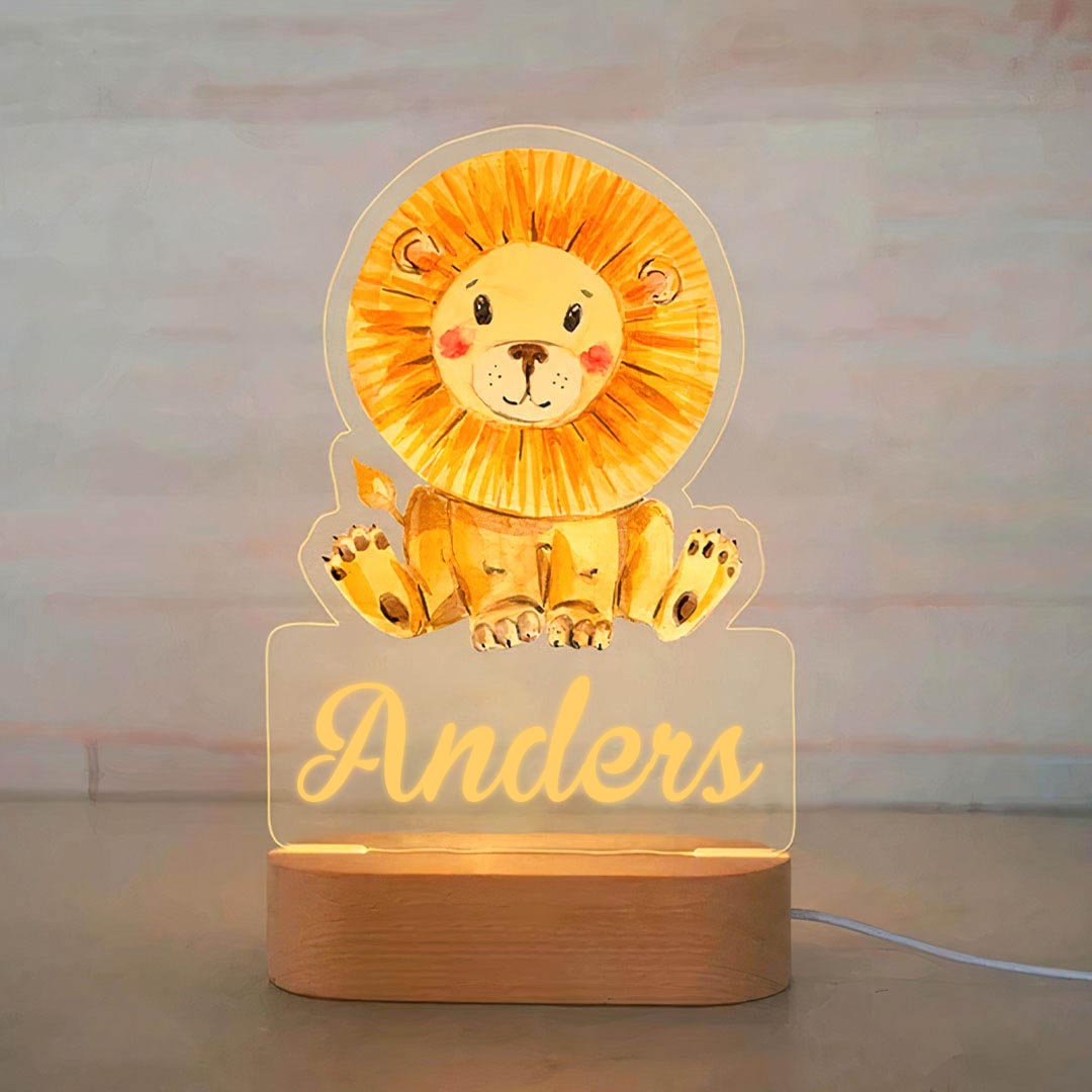 Premium Glowy™ Natlampe - Løve